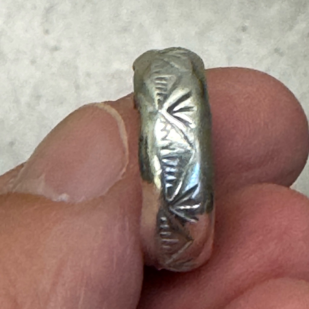 Native American Sterling Silver Ring/ Band Size 6.5